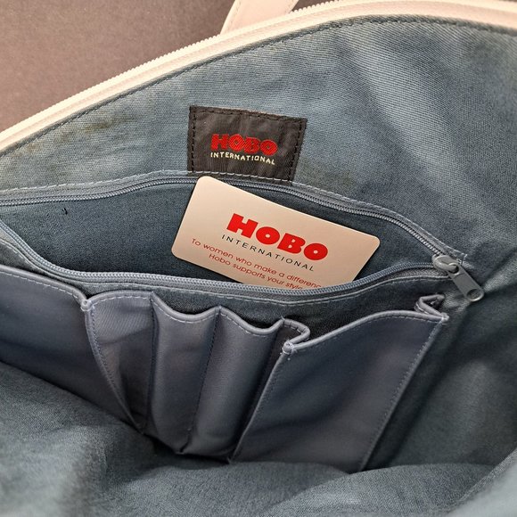 Hobo International White Shoulder Bag Asymmetrical Minimalist Design - Picture 8 of 16